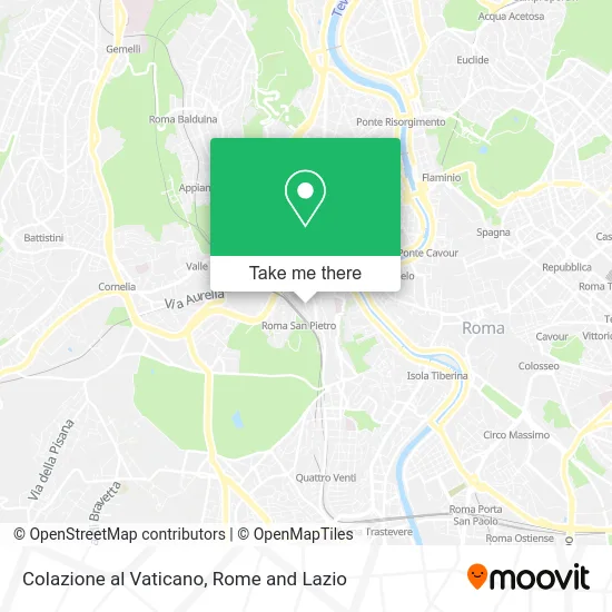 Breakfast at the Vatican map