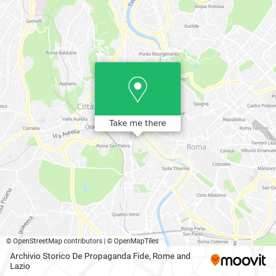 Historical Archive of Propaganda Fide map