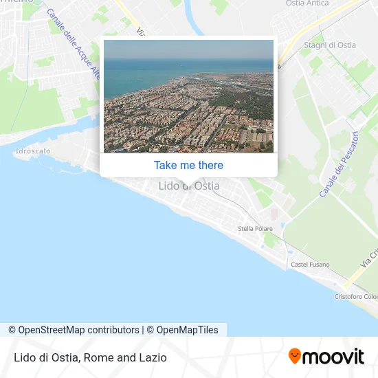 Lido di Ostia map