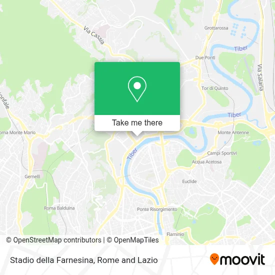Stadio della Farnesina map