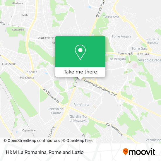 H&M La Romanina map