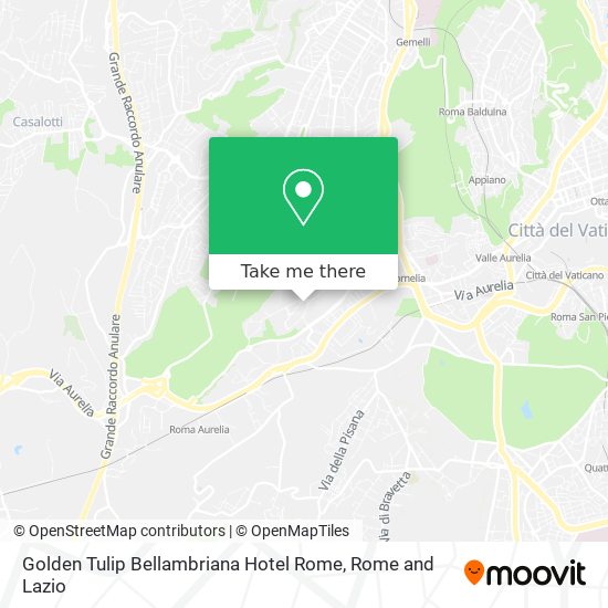 Golden Tulip Bellambriana Hotel Rome map