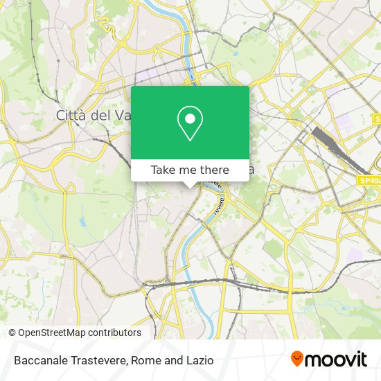 Baccanale Trastevere map