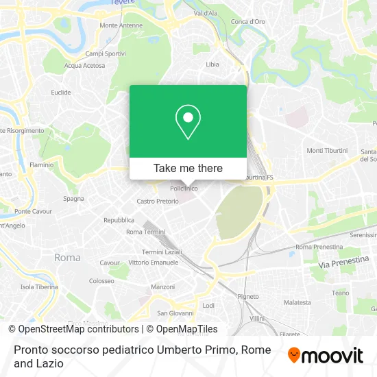 Umberto Primo Pediatric Emergency Room map