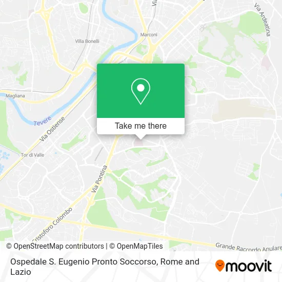 S. Eugenio Hospital Emergency Room map