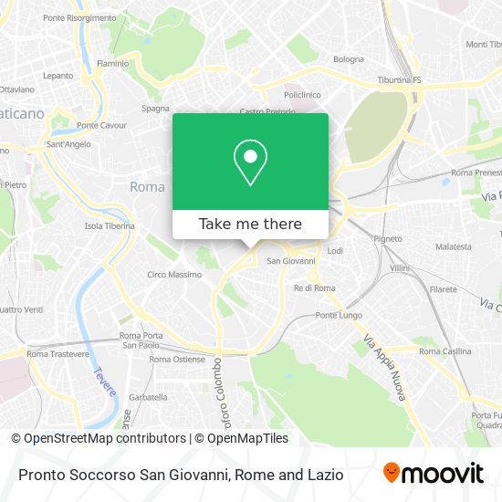 Pronto Soccorso San Giovanni map