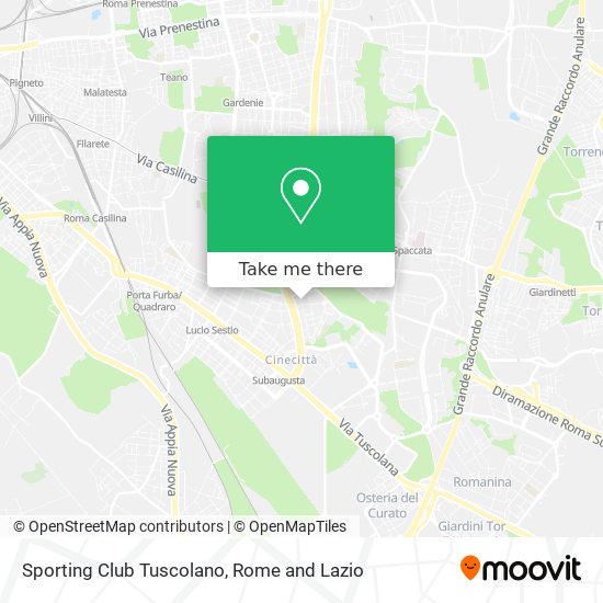 Sporting Club Tuscolano map