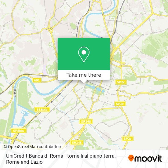 UniCredit Banca di Roma - tornelli al piano terra map