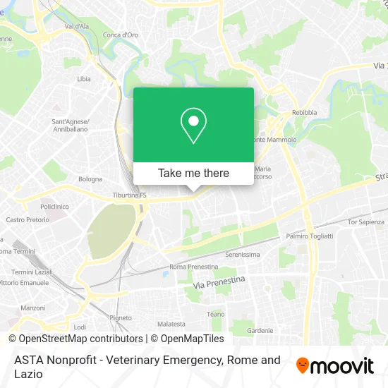 ASTA Nonprofit - Veterinary Emergency map