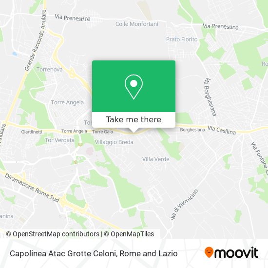 Capolinea Atac Grotte Celoni map
