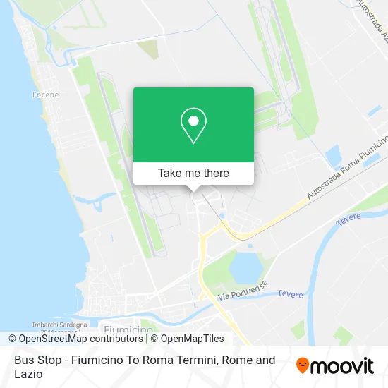 Bus Stop - Fiumicino To Roma Termini map