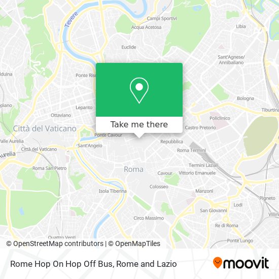 Rome Hop On Hop Off Bus map
