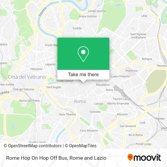 Rome Hop On Hop Off Bus map