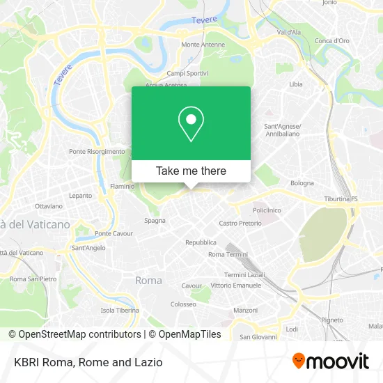 KBRI Rome map