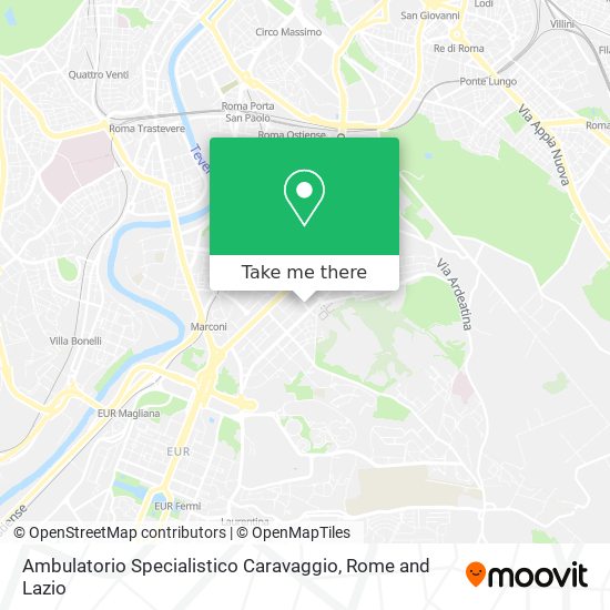 Ambulatorio Specialistico Caravaggio map