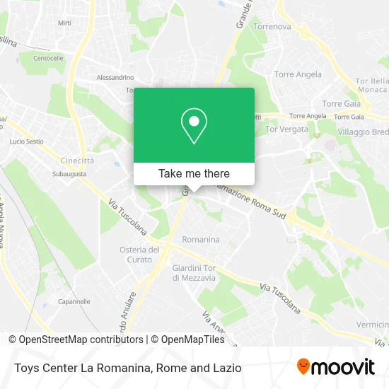 Toys Center La Romanina map