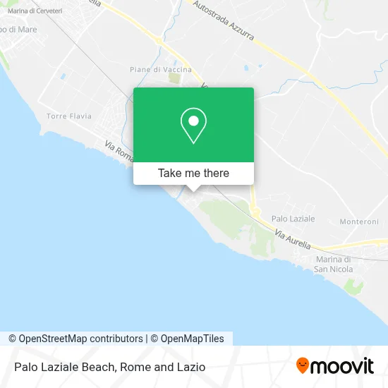 Palo Laziale Beach map
