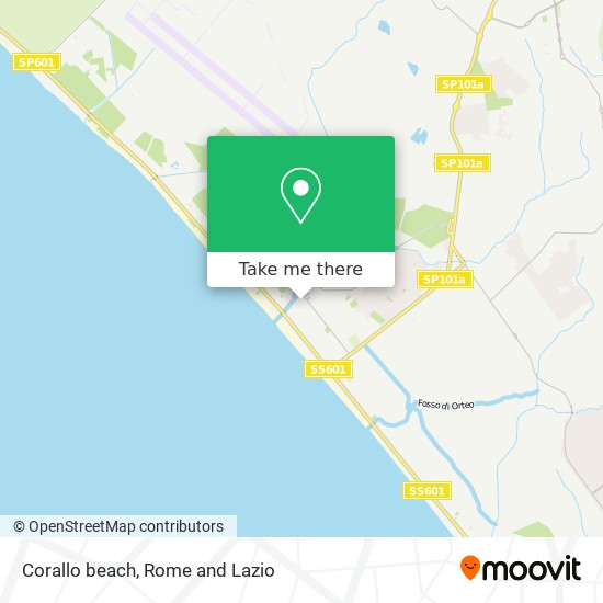Corallo beach map
