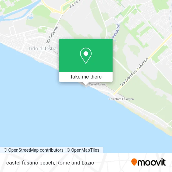 Castel Fusano Beach map