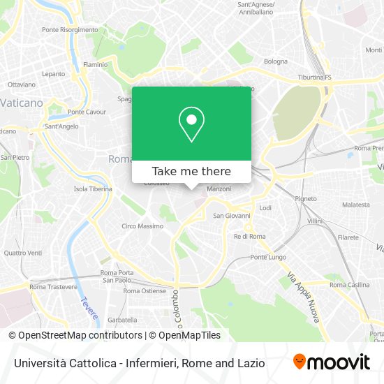 Università Cattolica - Infermieri map