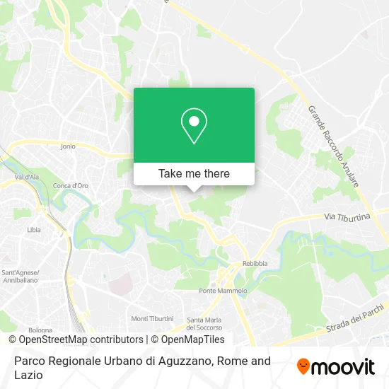 Aguzzano Urban Regional Park map