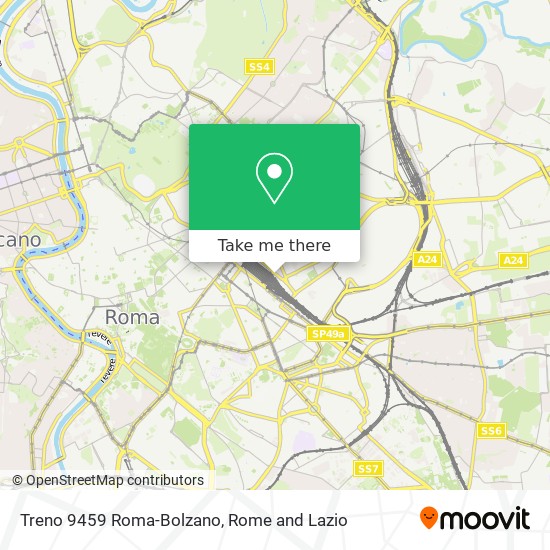 Treno 9459 Roma-Bolzano map
