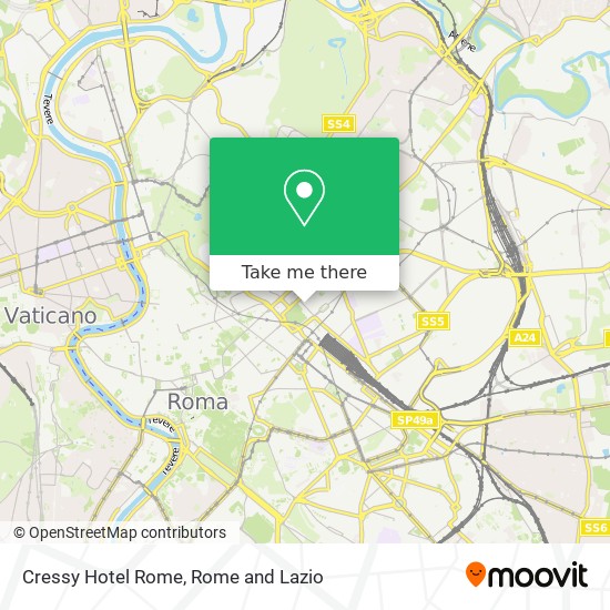 Cressy Hotel Rome map