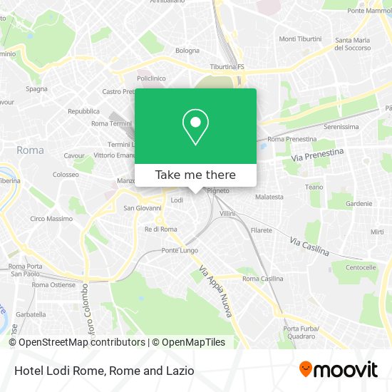 Hotel Lodi Rome map