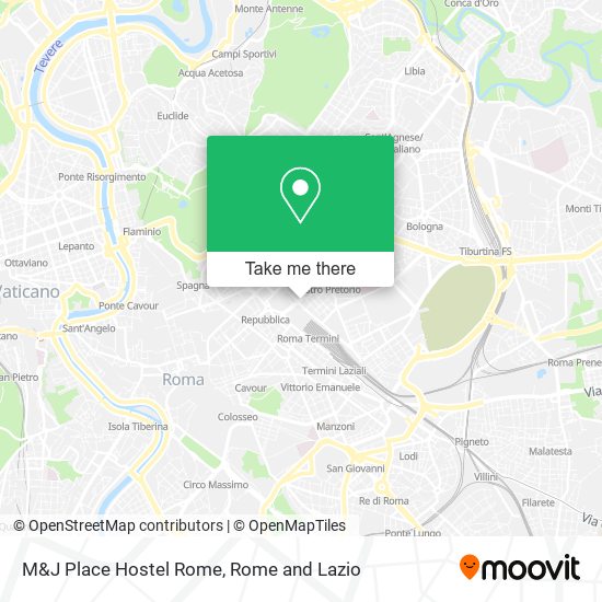 M&J Place Hostel Rome map