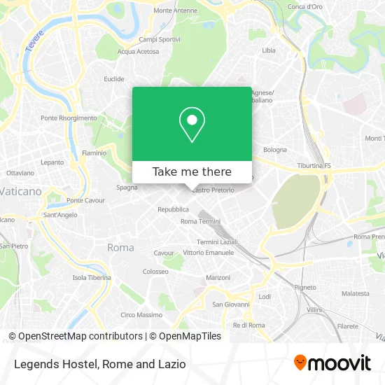 Legends Hostel map