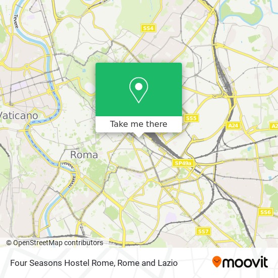 Four Seasons Hostel Rome map