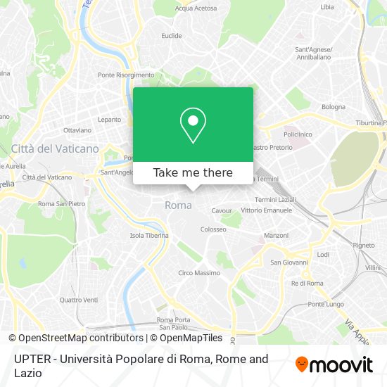 UPTER - Università Popolare di Roma map