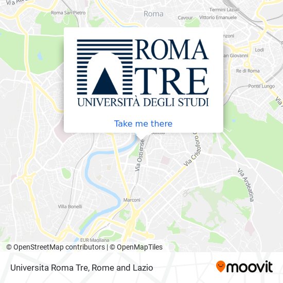 Universita Roma Tre map