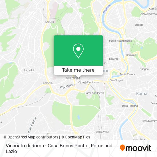 Vicariato di Roma - Casa Bonus Pastor map