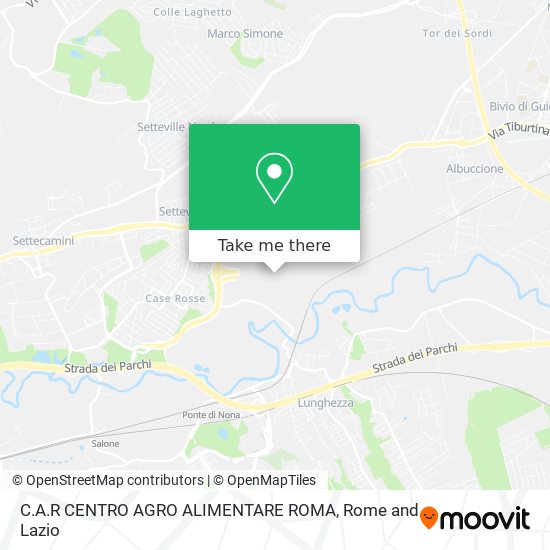C.A.R CENTRO AGRO ALIMENTARE ROMA map