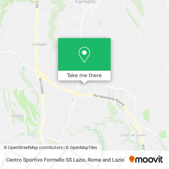 Centro Sportivo Formello SS Lazio map