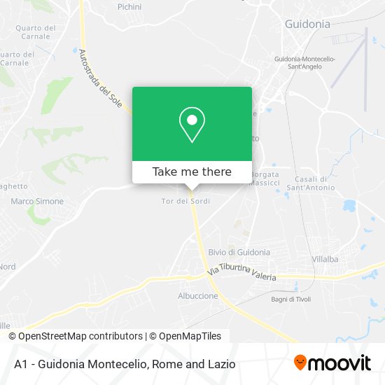 A1 - Guidonia Montecelio map
