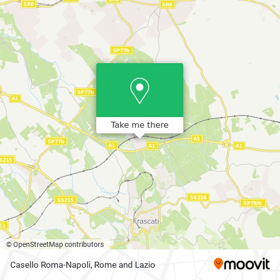 Casello Roma-Napoli map