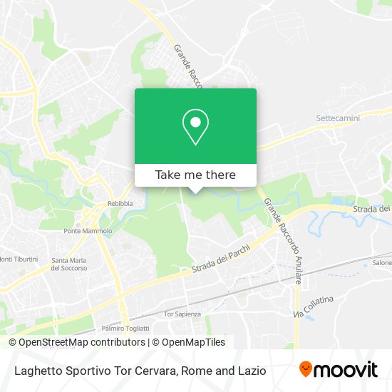 Laghetto Sportivo Tor Cervara map
