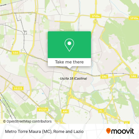 Metro Torre Maura (MC) map