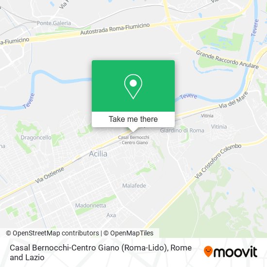 Casal Bernocchi-Centro Giano (Roma-Lido) map