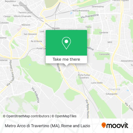 Metro Arco di Travertino (MA) map
