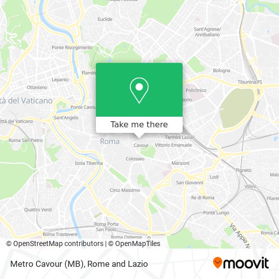 Metro Cavour (MB) map