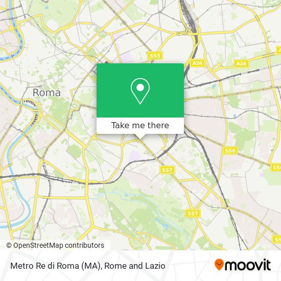 Metro Re di Roma (MA) map