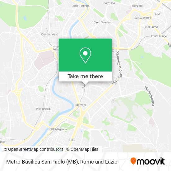 Metro Basilica San Paolo (MB) map
