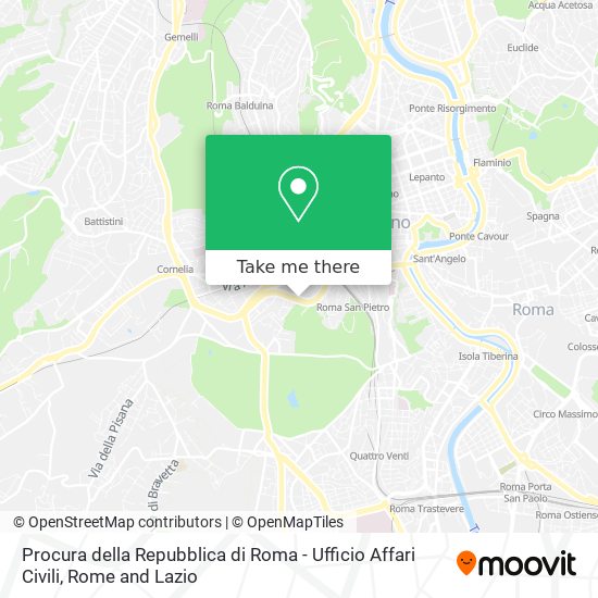 Procura della Repubblica di Roma - Ufficio Affari Civili map