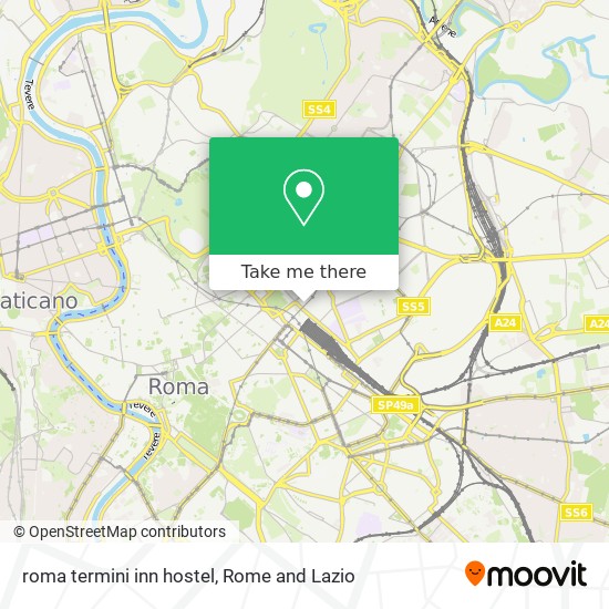 roma termini inn hostel map