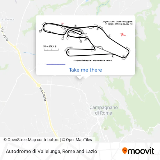Vallelunga Racetrack map