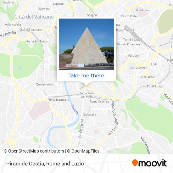 Piramide Cestia map