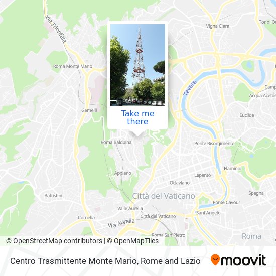 Centro Trasmittente Monte Mario map